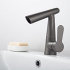 Torneira Misturador Monocomando Latão Cinza Articulada