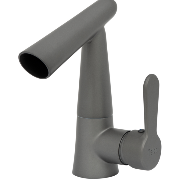 Torneira Misturador Monocomando Latão Cinza Articulada