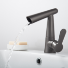 Torneira Misturador Monocomando Latão Cinza Articulada