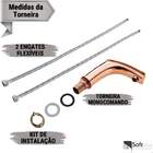 Torneira Misturador Monocomando Lavatório Bica Baixa Rose