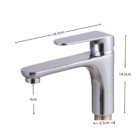 Torneira Misturador Monocomando Lavatório Latão Cromado