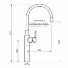 Torneira Misturador Monocomando Para Cozinha Preto - Dom Color