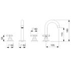 Torneira Misturador para Pia de Banheiro Bica Alta Cromado Up Celite