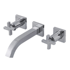 Torneira Misturador para Parede de Banheiro Bica Reta e Fixa Cromada Lotus Celite