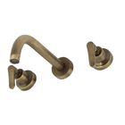 Torneira Misturador para Parede de Banheiro Bica Reta Ouro Velho Tunis Classica Fani