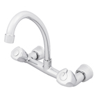 Torneira Misturador para Parede de Cozinha Bica Alta Cromada 2161 Forusi