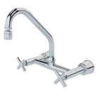 Torneira Misturador para Parede de Cozinha Bica Alta Cromada Jade Fani