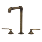 Torneira Misturador para Pia de Banheiro Bica Alta Latão Bruto Industrial Haste Fani