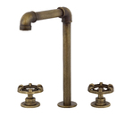 Torneira Misturador para Pia de Banheiro Bica Alta Latão Bruto Industrial Volante Fani