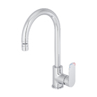 Torneira Misturador de Pia para Cozinha com Bica Alta Articulável Cromada Level One Deca