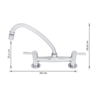 Torneira Misturador para Pia de Cozinha Bica Alta Cromada Niterói Delinia