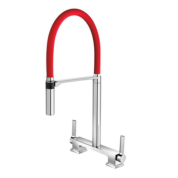 Torneira Misturador para Pia de Cozinha Bica Alta Vermelha DOC Docol