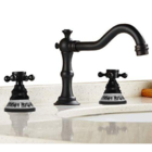 Torneira Misturador Vintage Retrô Preto Com Porcelana 60300PP