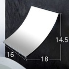 Torneira Moderna Misturadora Parede Banheiro Lavabo Prata