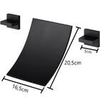 Torneira Moderna Misturadora Parede Banheiro Lavabo Preto