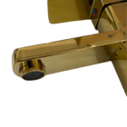 Torneira Monoc Banheiro Alta Gold F2016g Quadrada Dourada