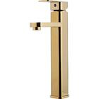Torneira Monoc Banheiro Alta Gold F2016g Quadrada Dourada