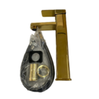 Torneira Monoc Banheiro Alta Gold F2016g Quadrada Dourada