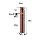 Torneira Monoc Banheiro Alta Rose Gold F2016r Quadrada