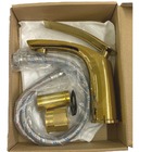 Torneira Monoc Banheiro Luxo Gold F2517g Quadrada Dourada