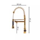 Torneira Monocomando 50 Cm Dourada