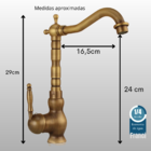 Torneira Monocomando Alta Estilo Vintage Rústica Gourmet para