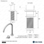 Torneira Monocomando Alta Para Banheiro (milos Preta Fosca)