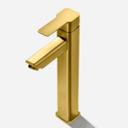 Torneira Monocomando Alta Para Banheiro Inox (adda Dourada Fo