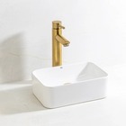 Torneira Monocomando Alta Para Banheiro Inox (lis Dourada)