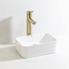 Torneira Monocomando Alta Para Banheiro Inox (lis Dourada)