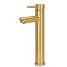 Torneira Monocomando Alta Para Banheiro Inox (lis Dourada)