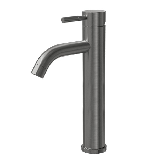 Torneira Monocomando Alta Para Banheiro Inox (una Grafite Fos