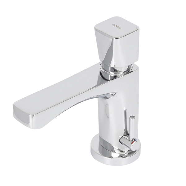 Torneira Monocomando Automática de Pia para Banheiro com Bica Baixa Cromada 663406 Docol