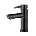 Torneira Monocomando Baixa Para Banheiro Inox (lis Preta)