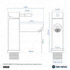 Torneira Monocomando Baixa Para Banheiro Inox (lis Preta)