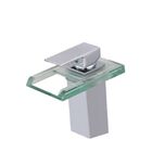 Torneira Monocomando Baixa Vidro Banheiro Cascata Curva