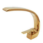 Torneira Monocomando Banheiro Curva Lorela Dourada Brilhante