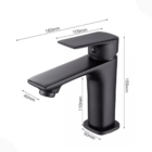 Torneira Monocomando Banheiro Lavabo Baixa Preto Fosco