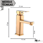 Torneira Monocomando Banheiro Metal Baixa Misturador Dourada