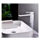 Torneira Monocomando Banheiro Quadrada Alta Reta Cromada