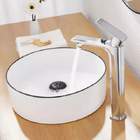 Torneira Monocomando Banheiro Redonda Alta Preto Fosco