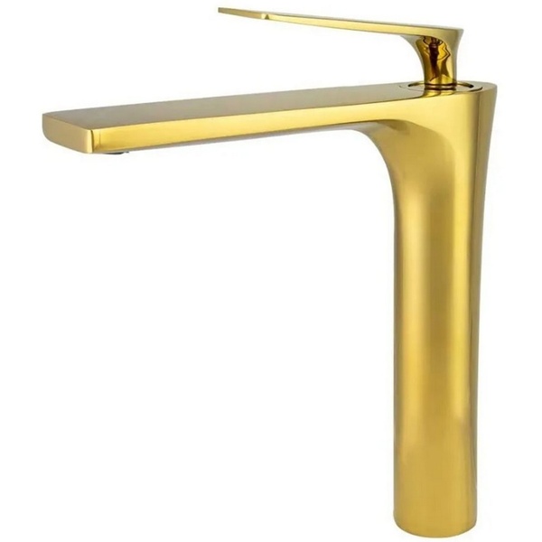 Torneira Monocomando Bica Alta Dourado Gold Luxo Banheiro Lavabo ...