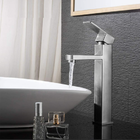 Torneira Monocomando Bica Alta Mesa P/ Banheiro Lavabo Inox