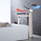 Torneira Monocomando Bica Alta Mesa P/ Banheiro Lavabo Inox