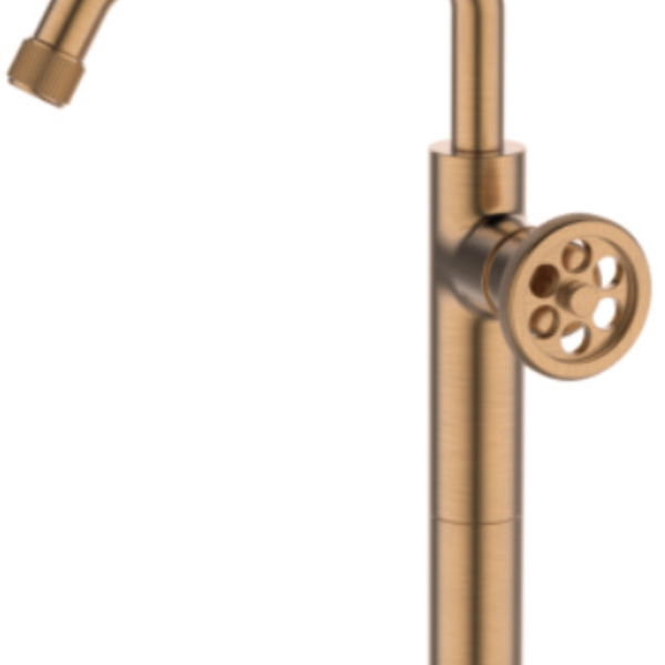 Torneira Monocomando Bica Alta Rose Gold Escovado Luxo