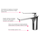 Torneira Monocomando Bica Baixa Cromada Luxo Banheiro Lavabo