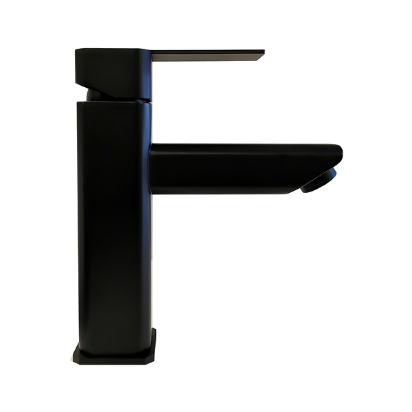 Torneira Monocomando Bica Baixa Quadrada Preta Fosca Rta 81