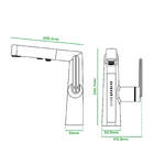 Torneira Monocomando C/ Visor De Temperatura 2 Jatos Cinza