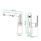 Torneira Monocomando C/ Visor De Temperatura 2 Jatos Preto