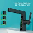 Torneira Monocomando C/ Visor De Temperatura 2 Jatos Preto